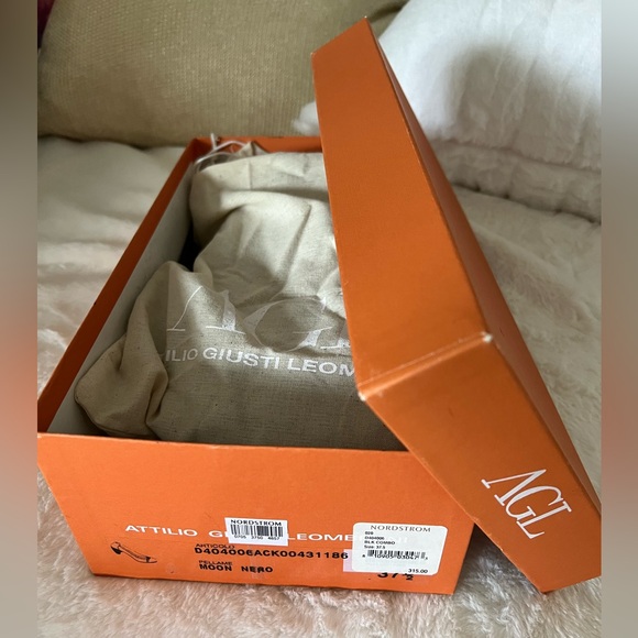 AGL Attilio Giusti Leombruni Pump Black Leather Heels - Picture 10 of 12